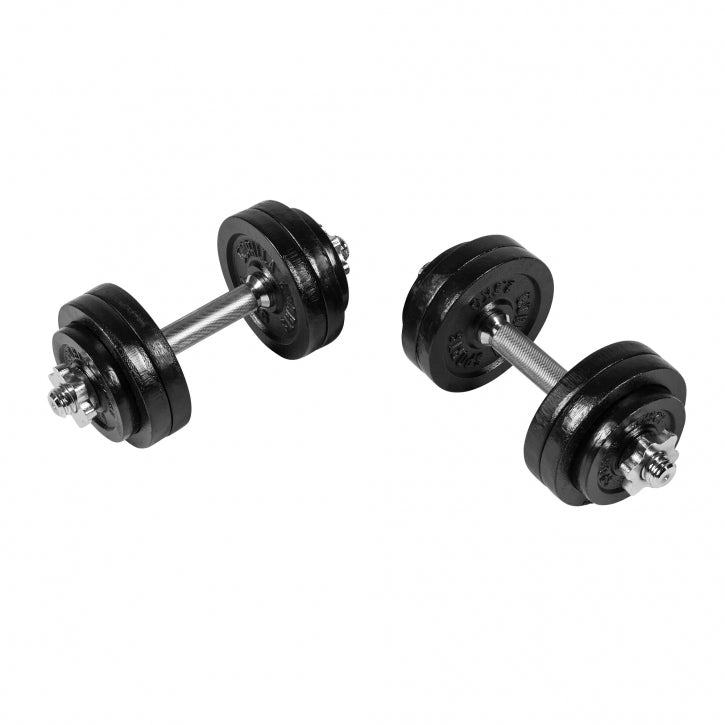Säädettävät valurautakäsipainot 30 kg, 2 kpl
