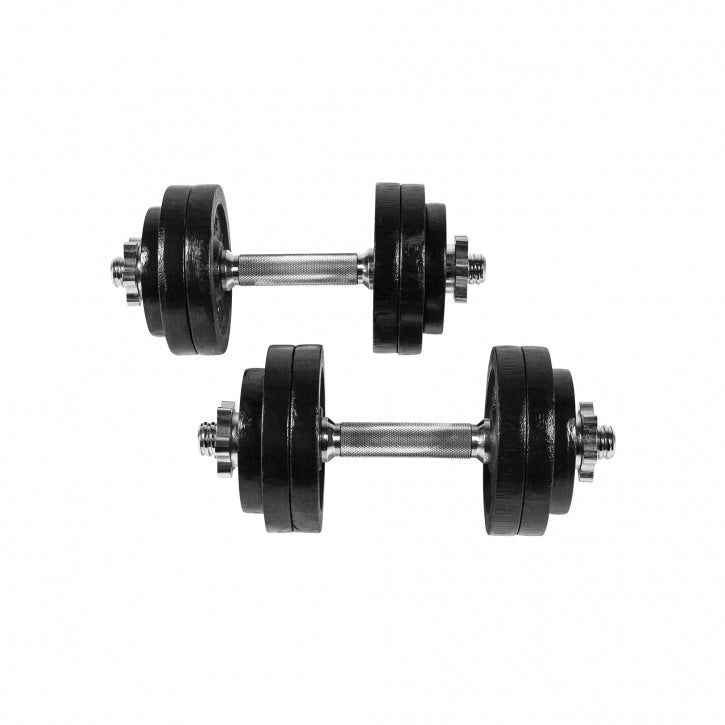 Säädettävät valurautakäsipainot 30 kg, 2 kpl