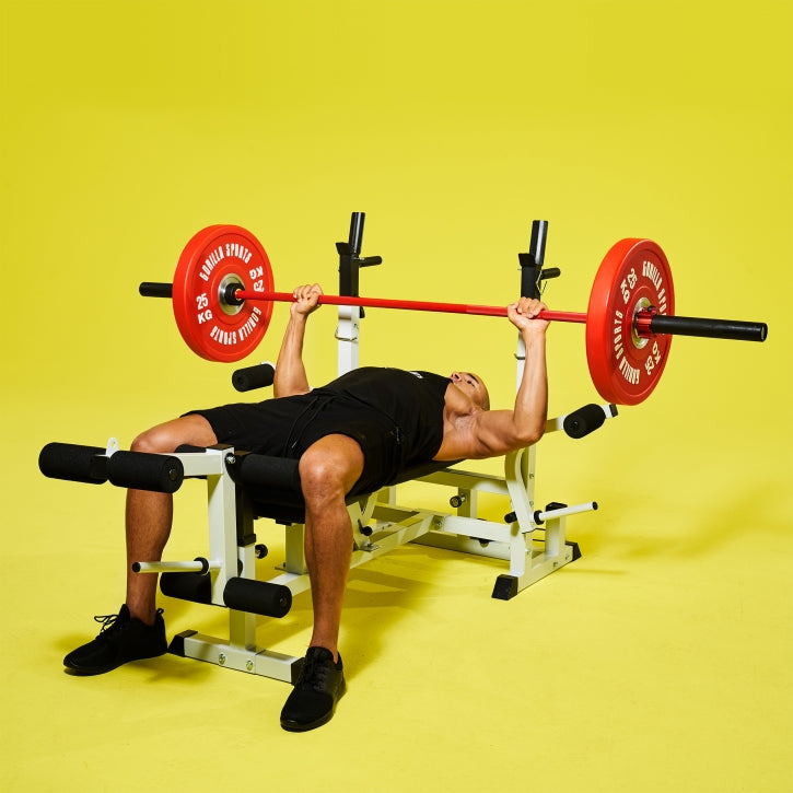 Olympia-levytanko 220 cm 20 kg punainen/musta