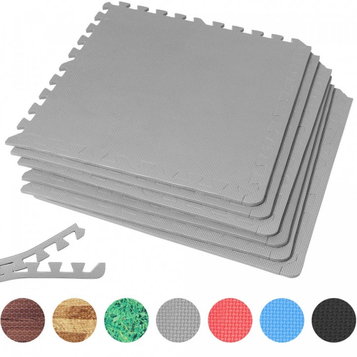 Suojamatto 6 palaa 60 x 60 x 1,2 cm, harmaa