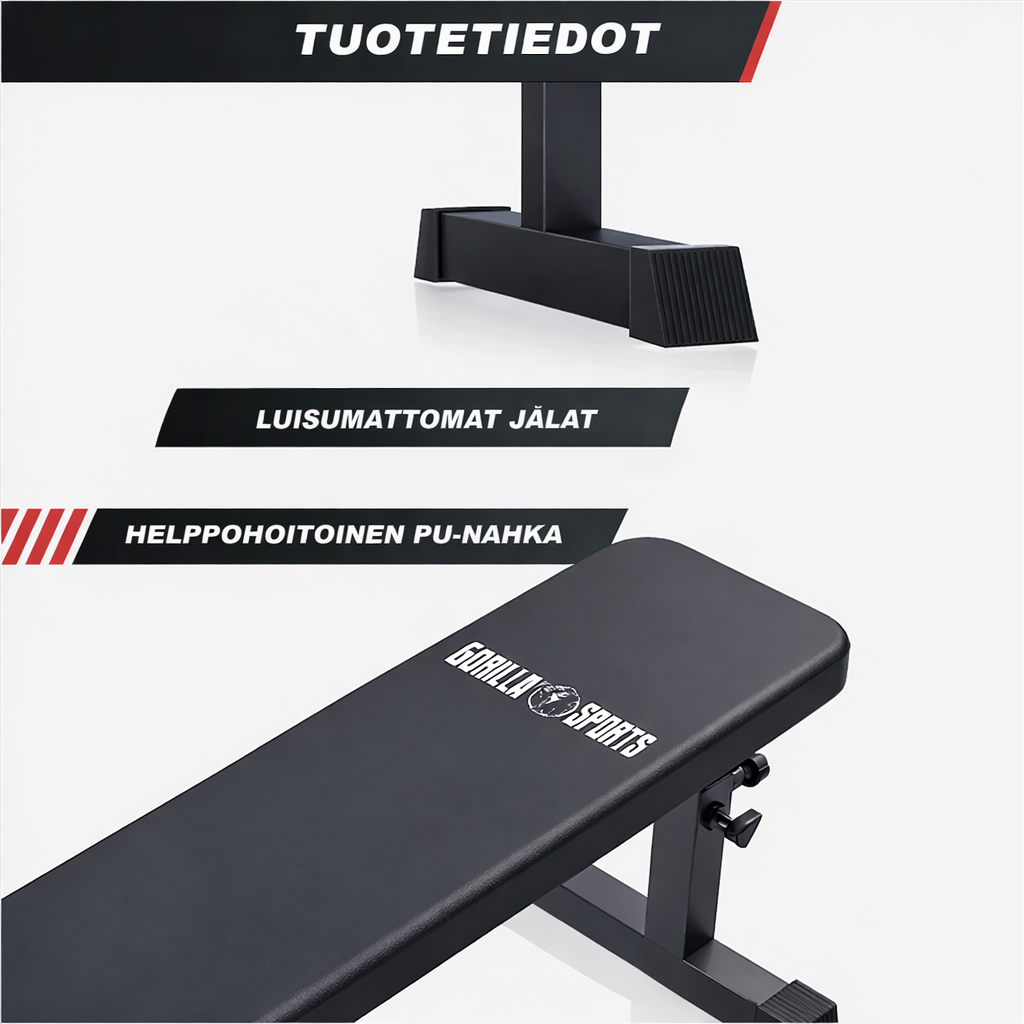 Säädettävä tasapenkki Musta