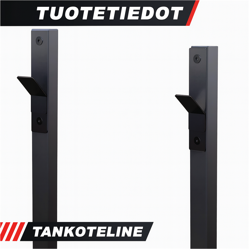 Leveä painonnostopenkki 250 kg, musta