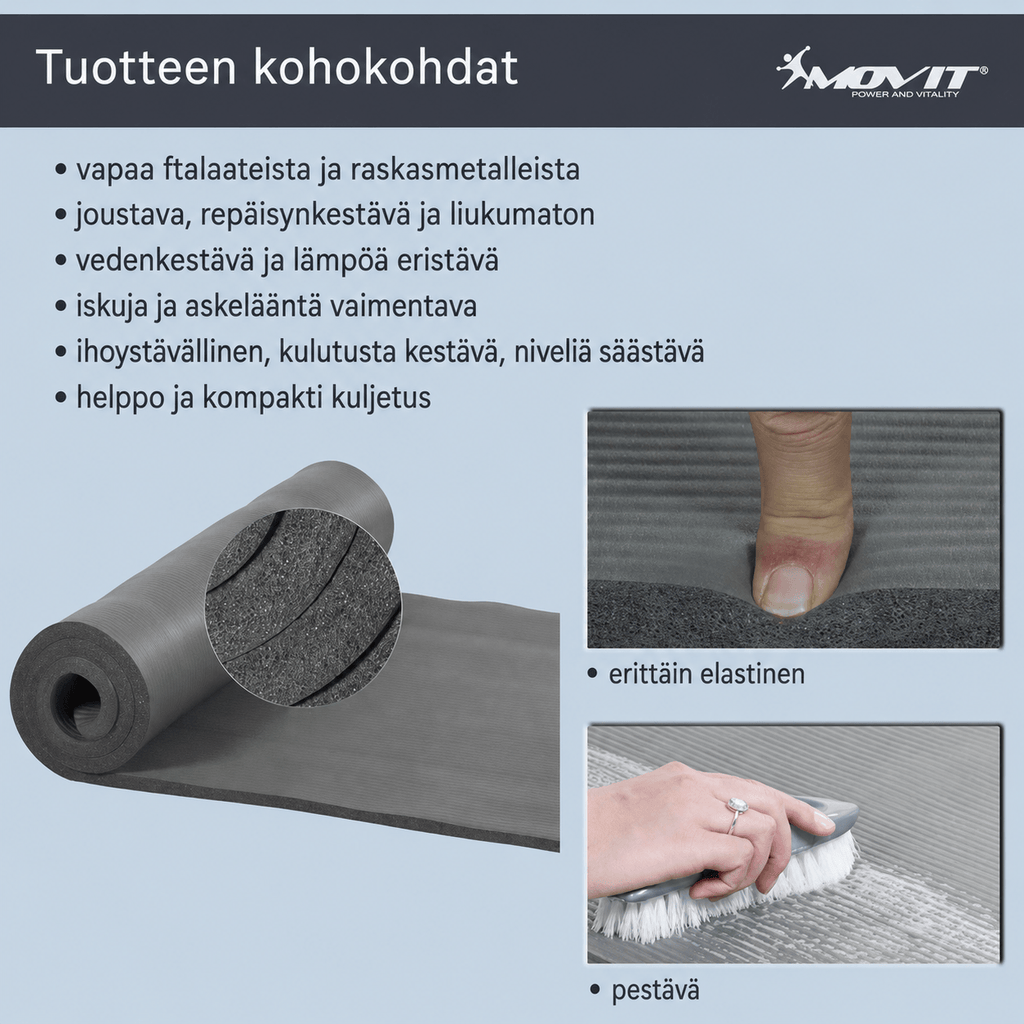 Joogamatto 10–15 mm – paksu NBR-harjoitusmatto