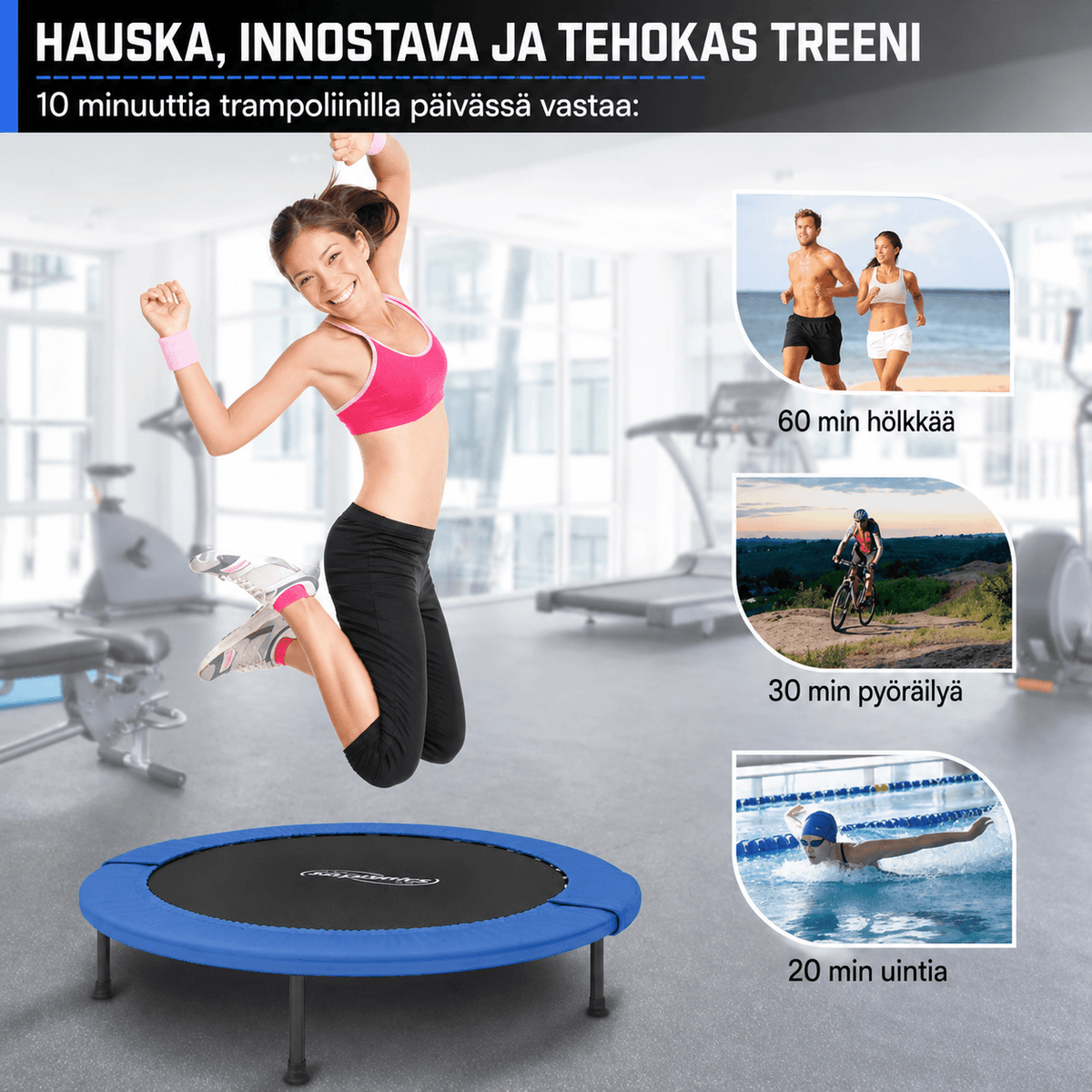 Fitness-trampoliini 81–122 cm