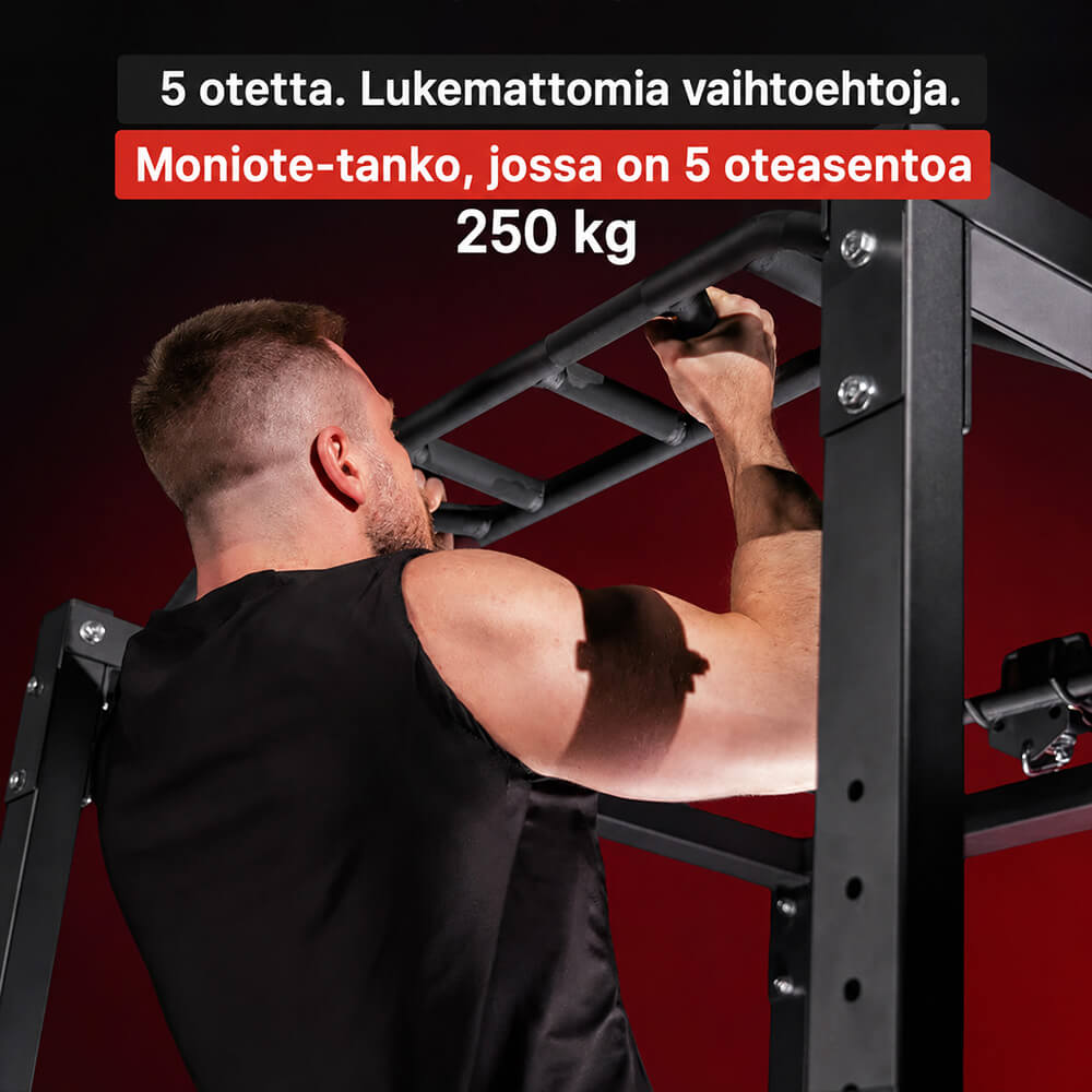 Power Rack kyykkyhäkki ala- ja ylätaljalla