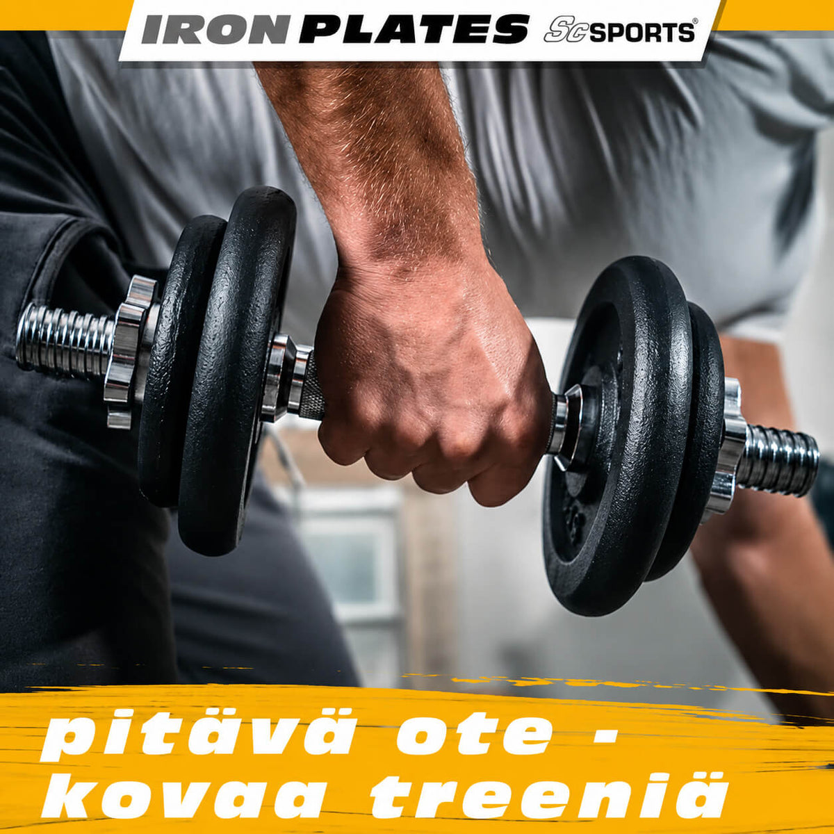 Säädettävä valurautakäsipainosarja 70 kg, 30/31 mm