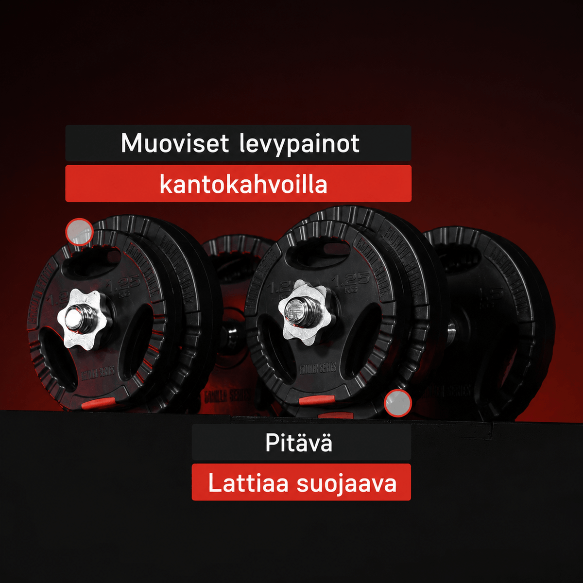 Vinyyli Tri Grip levytankosarja 100 kg