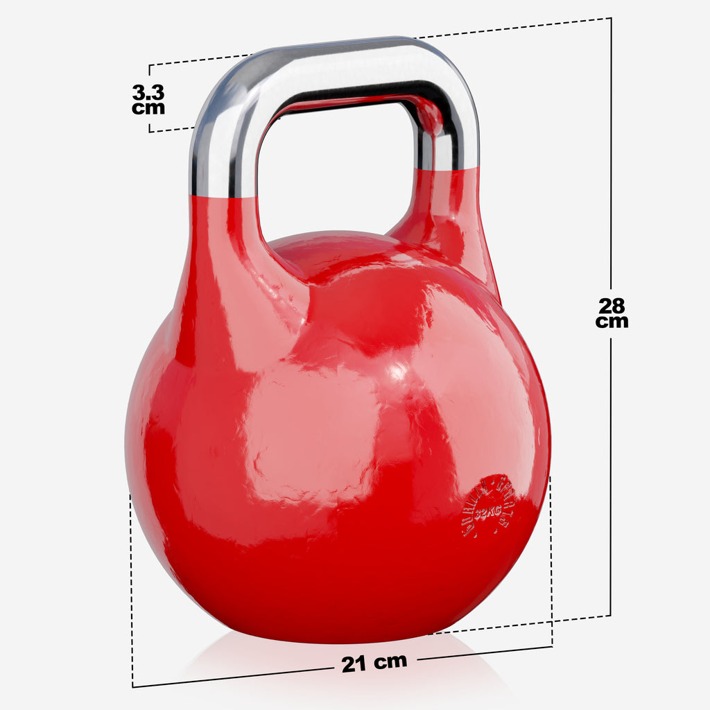 Kisakahvakuula 32 kg, punainen, valettu teräs