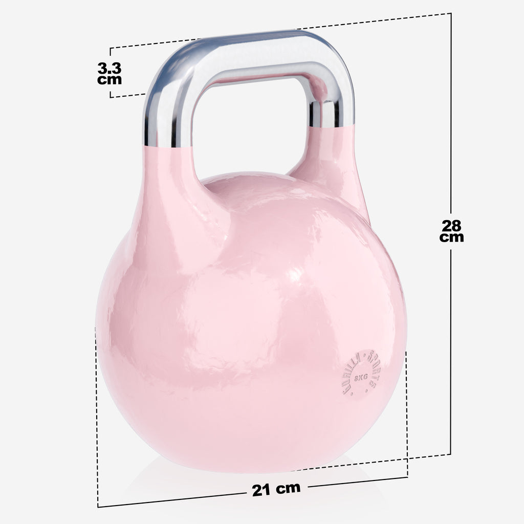 Kisakahvakuula 8 kg, pinkki, valettu teräs
