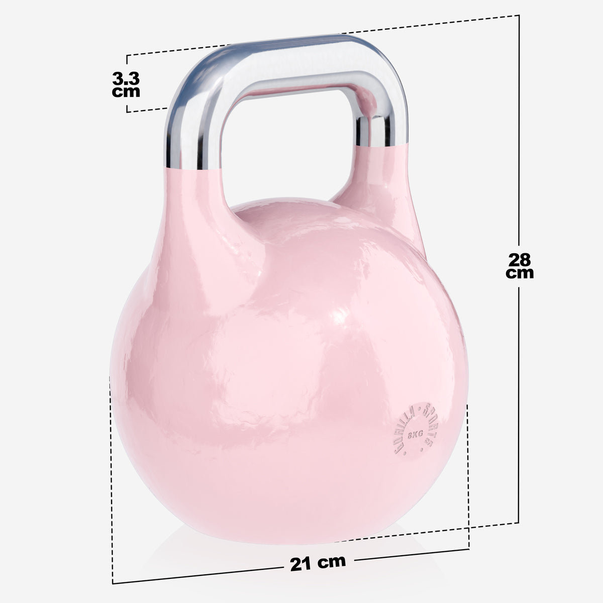 Kisakahvakuula 8 kg, pinkki, valettu teräs