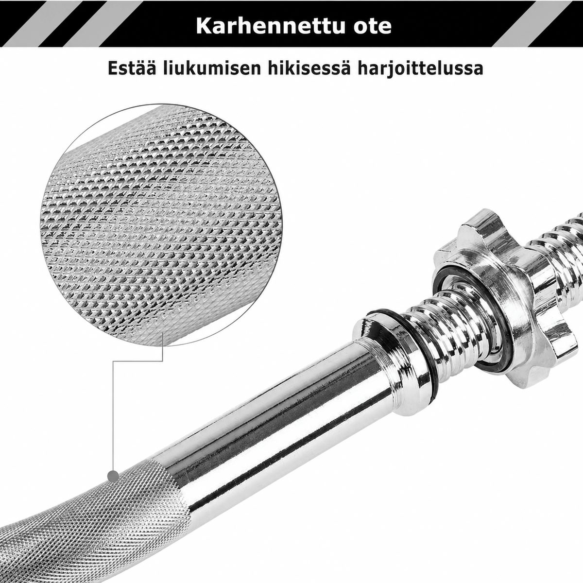 Levytankosetti 30–60 kg muovipäällysteisillä levypainoilla