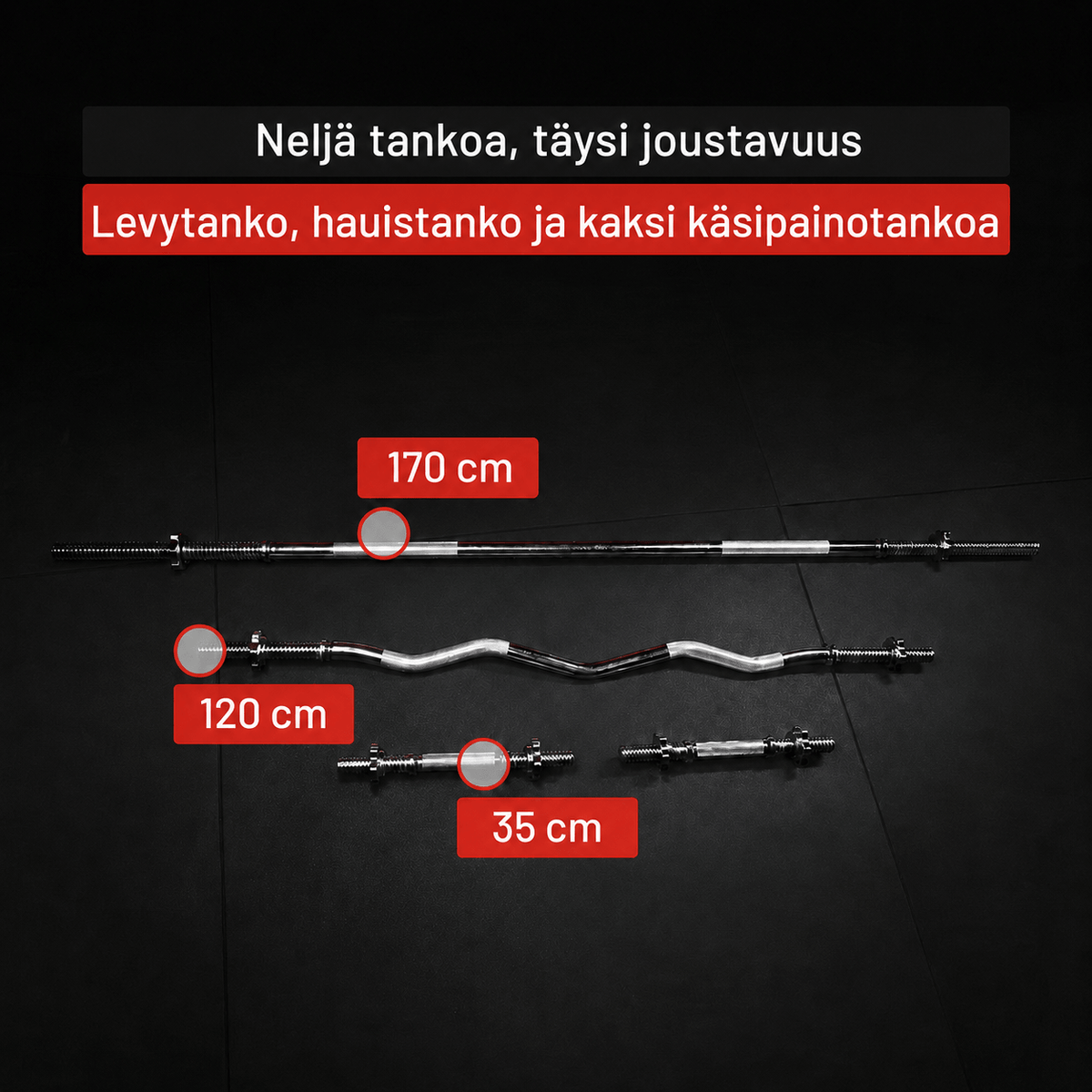 Vinyyli Tri Grip levytankosarja 100 kg