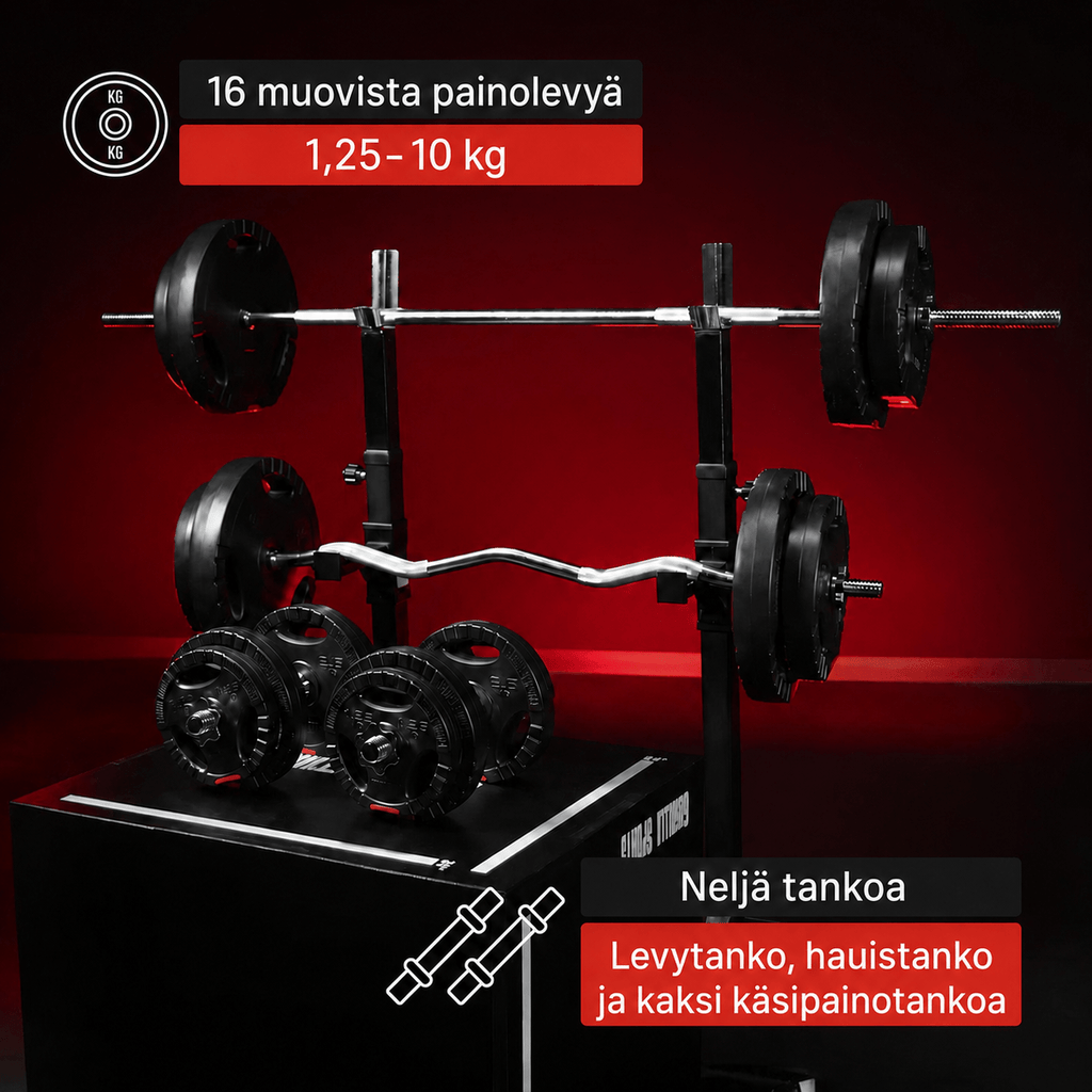 Vinyyli Tri Grip levytankosarja 100 kg